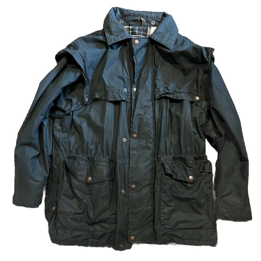 The Australian Outback Collection Green Chore Jacket Oil Skin Ranch Wear Size S